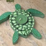 Wood Art Turtle Candle Holder