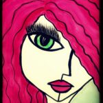 Pink Girl Watercolor Board