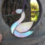 Glass Design Pearlescent White Swan