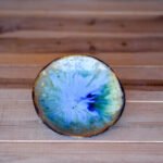 Handmade Circular Ceramic Plate - Turquoise Collection