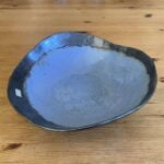 Handmade Metallic Ceramic Wide Bowl