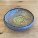 Handmade Stone Design Ceramic Wide Bowl