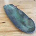 Handmade Dark Green Ceramic Sushi Plate
