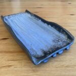 Handmade Light Blue Ceramic Sushi Plate