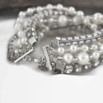 Pearl Rhinestone Bridal Bracelet