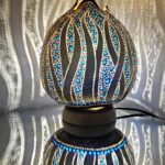 Ocean Themed Handmade Gourd Lamp