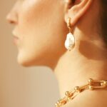 Somon and Lilac Fireball Pearl Earrings