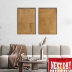 Geometric Wood Art - CARVED Rustic