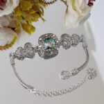 Rainbow Quartz 925 Sterling Silver Boho Bracelet - Filigree Adjustable