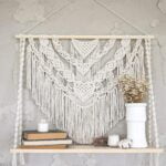 Large Macrame wall hanging shelf