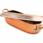 Vintage Copper Fish Kettle With Lid Hammered Copper Fish Pot