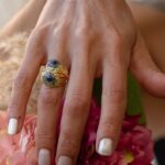 Peacock Ring - 14K Solid Gold