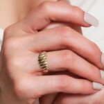 Thick Auger Twisted Ring - 14K Gold