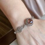 Alexandrite Silver Victorian Gothic Bracelet - 925 Sterling Silver