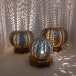 Blue Balloon Turkish Gourd Lamp - Set of 3
