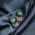 Turquoise Handmade Gold Earrings