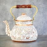 Colorful Engraved Solid Copper Tea Kettle