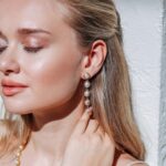 Pearl Long Dangle Bridal Earrings