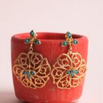 Turquoise Gold Earrings