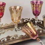 Real Gold Custom Hand Painting Wine Glass