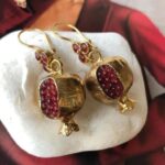 Pomegranate Design Handmade Earrings