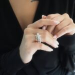 Diamond Waves Ring  Nature Inspired - 0.91 ct