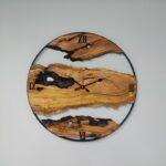 Made to Order Metal & Olive Wood Wall Clock