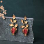 Leafy Pomegranate Earrings