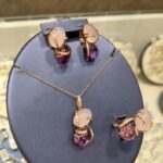 Marquise Stone 18K Gold Set - All Handmade - Necklace, Ring & Earrings