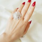 White Daisy Sterling Silver Ring