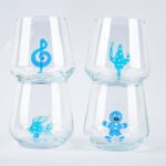 Glass Art Figurine Set Of 4
