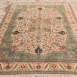 Turkish Hand Knotted Rug 124x154 inches Beige Handmade Carpet