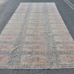 Vintage handmade handknotted Turkish Rug 126x254 inches Blue Carpet