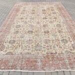 Turkish Vintage Beige Office Rug - 93x151 inches