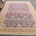 Large Antique Purple Decorative Kitchen Rug - 6.6x9.6 ft